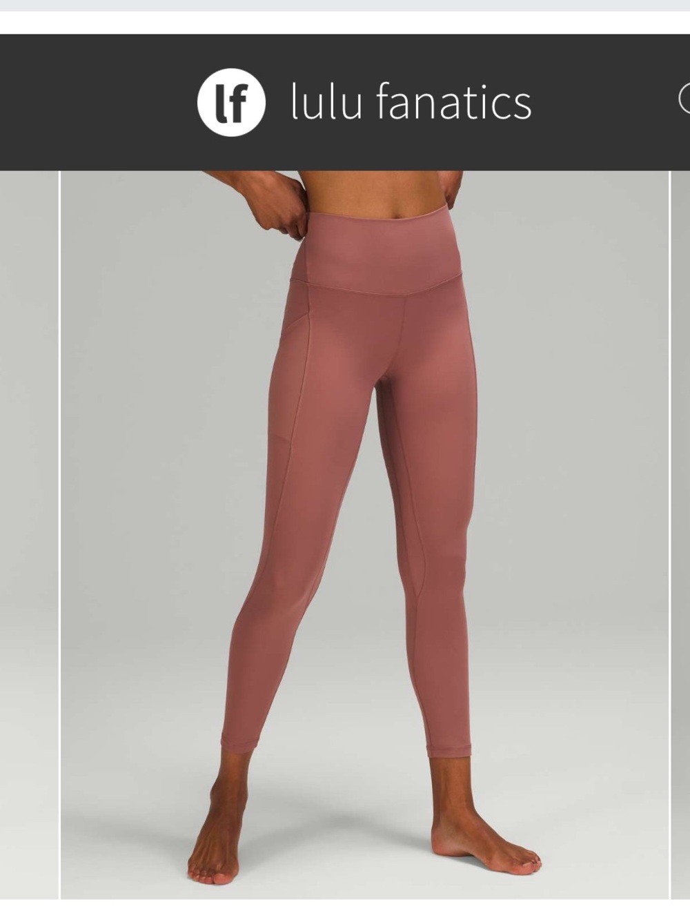 Lululemon Align High Rise Pant with Pockets 25" Sz 2 Spiced Chai Pink 2098